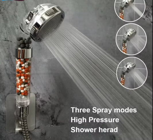 3 Modes SPA Shower Head High Pressure Saving Water Shower Filter Massage Shower Head Hook Hose Bathroom Innovative Accessories